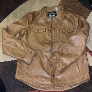 Mens Levi Strauss and Co Faux leather shirt/jacket size S   $35